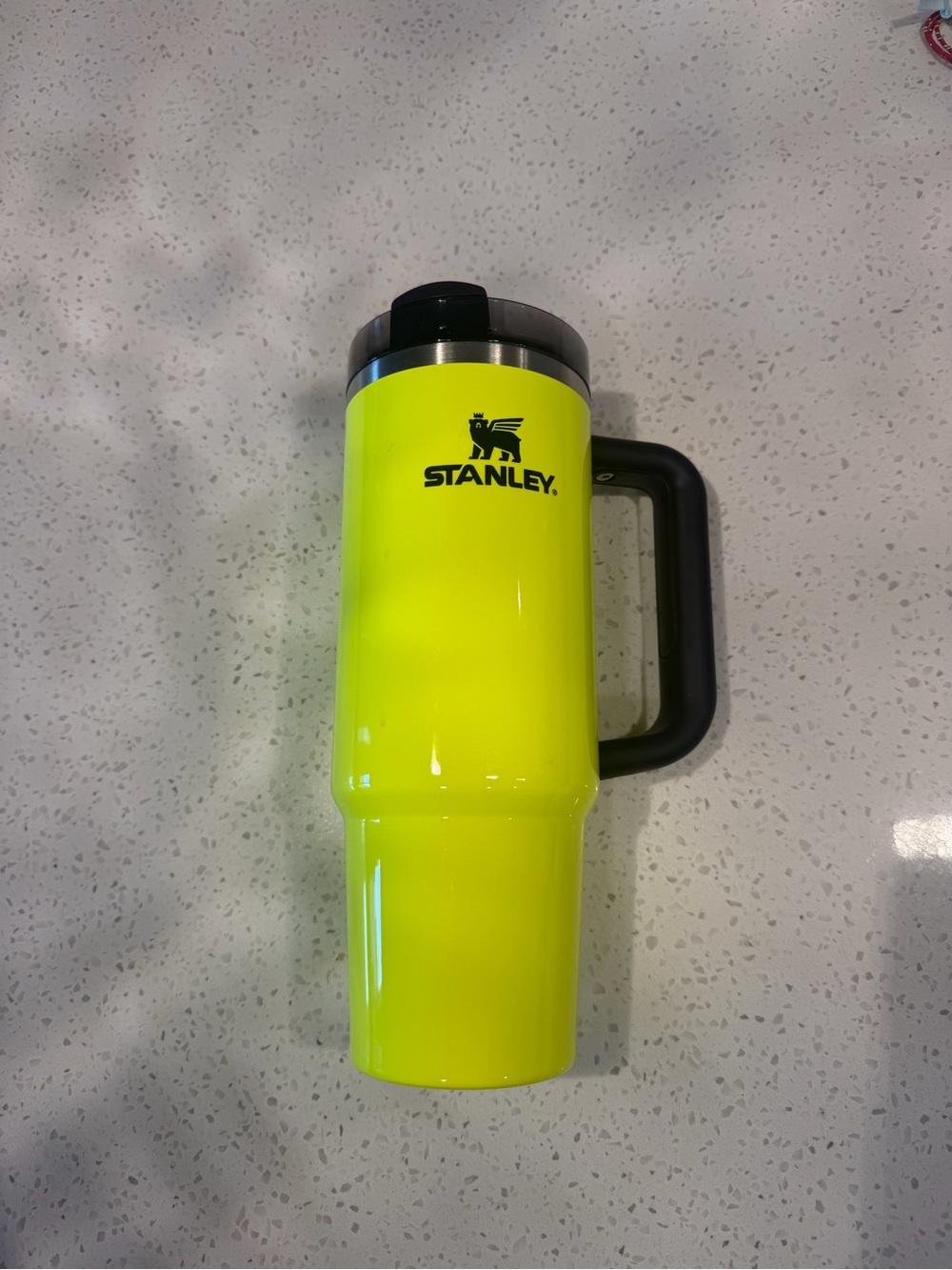 Stanley Bright Yellow Travel Tumbler with Black Handle